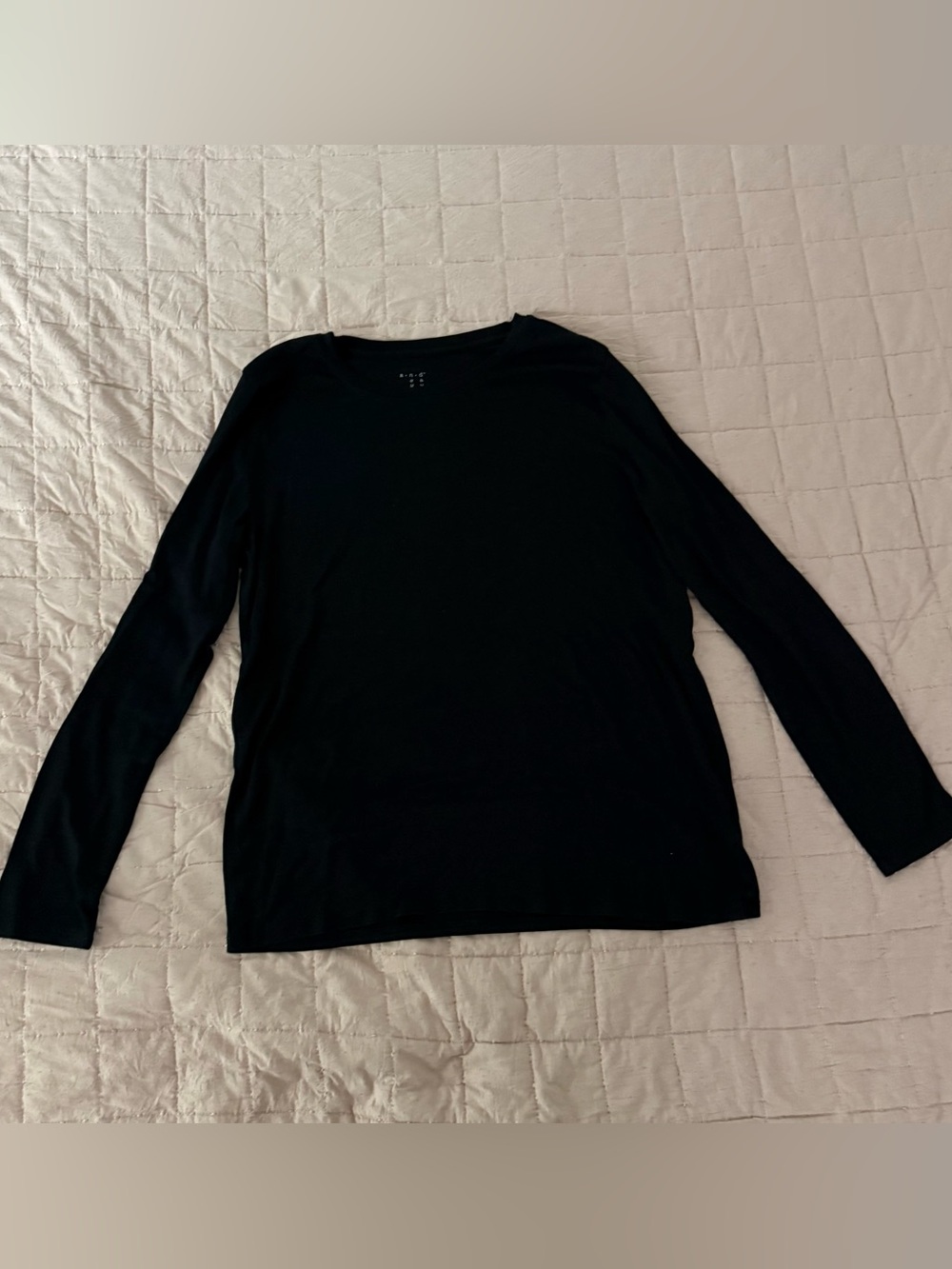 a new day Black Long Sleeve Crewneck Tee